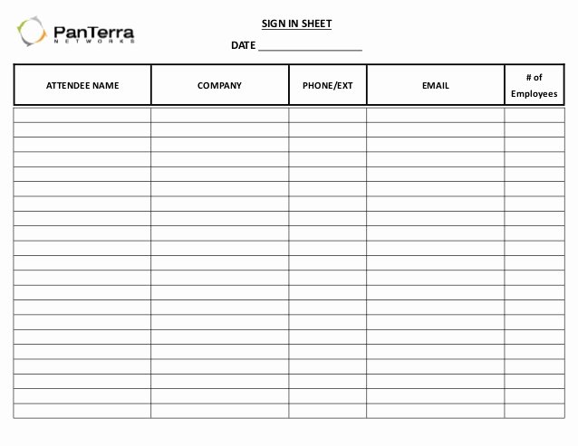 Email Signup Sheet Template Unique Sign In Sheet Template