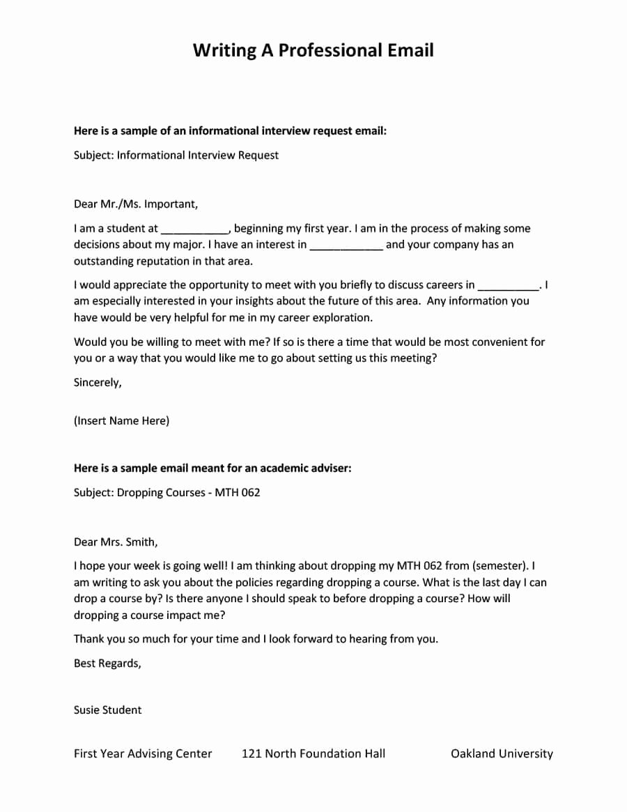 Email Writing Template Professional Elegant 30 Professional Email Examples &amp; format Templates