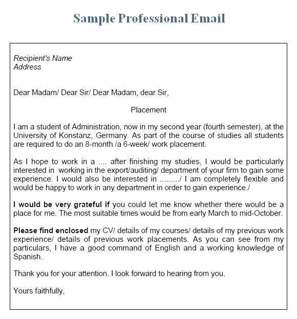 Email Writing Template Professional Lovely Ficial Email Writing Samples Professional formats 8