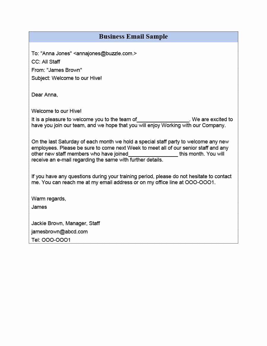Email Writing Template Professional New 30 Professional Email Examples &amp; format Templates