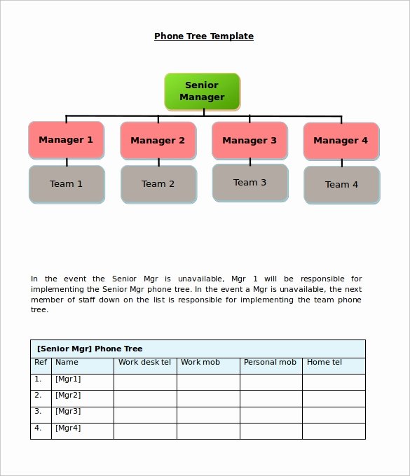 Emergency Phone Tree Template Best Of 12 Printable Phone Tree Templates Doc Excel Pdf