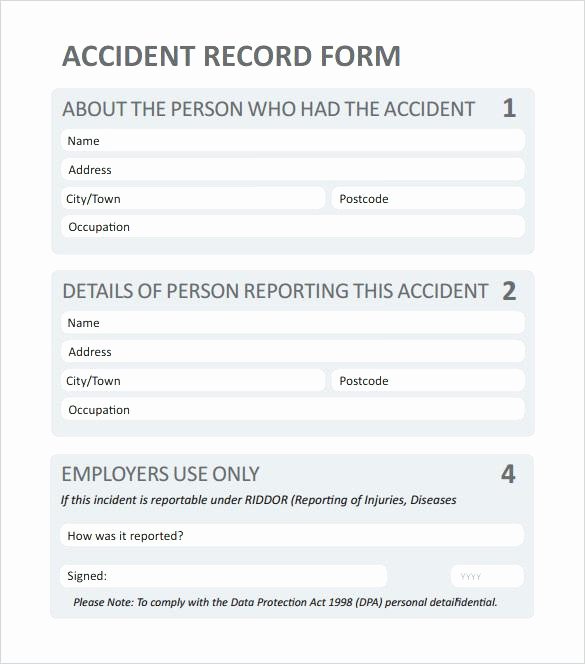 Employee Accident Report Template Elegant Free Incident Report form Template Inspirational Employee