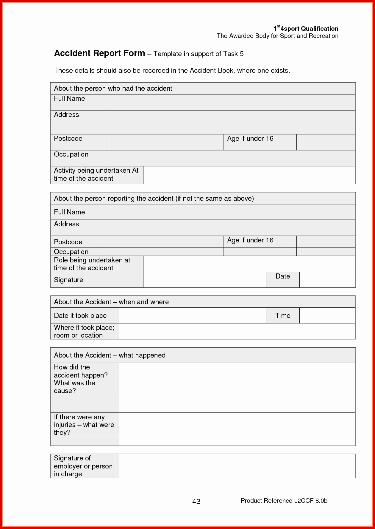 Employee Accident Report Template Lovely Accident Report Example