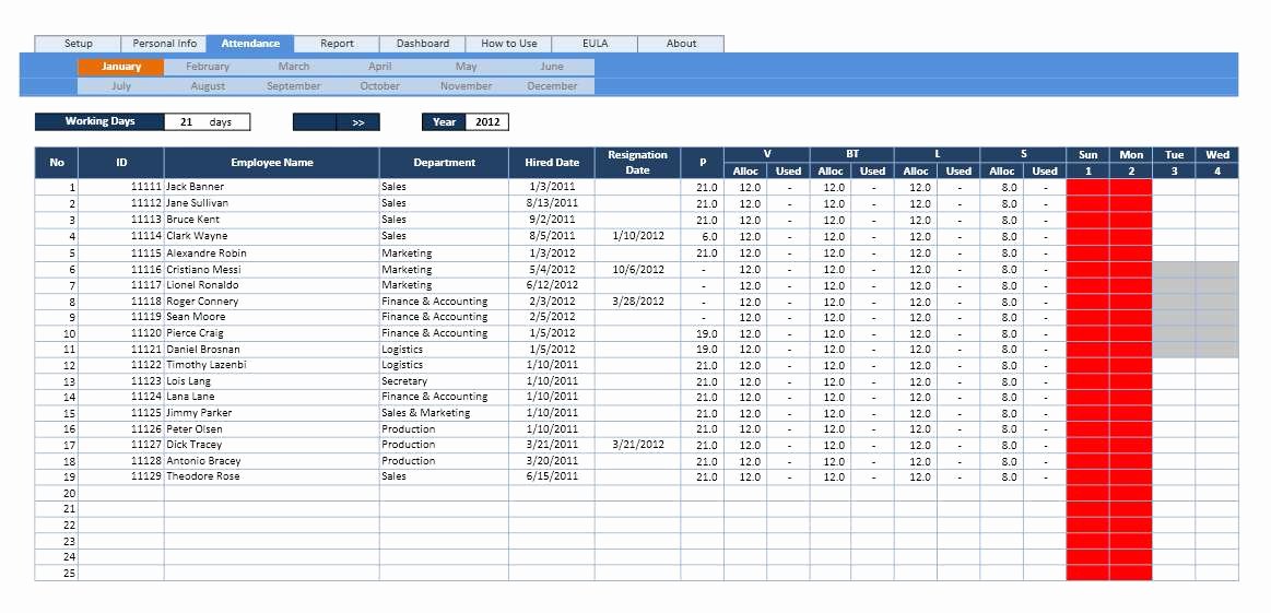Employee attendance Tracker Template Beautiful attendance Tracking Spreadsheet Template Tracking