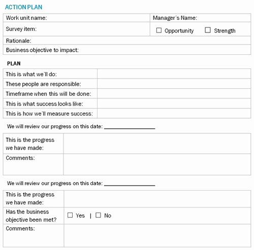 Employee Engagement Action Planning Template Fresh How to Action Plan Post Employee Survey