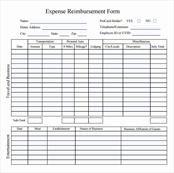 Employee Expense Report Template Elegant 9 Expense Report Templates – Free Samples Examples