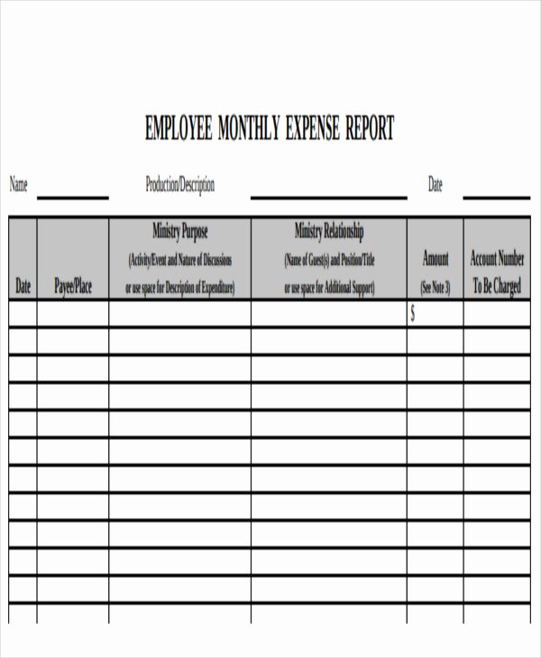 Employee Expense Report Template Unique 29 Expense Report Template In Pdf
