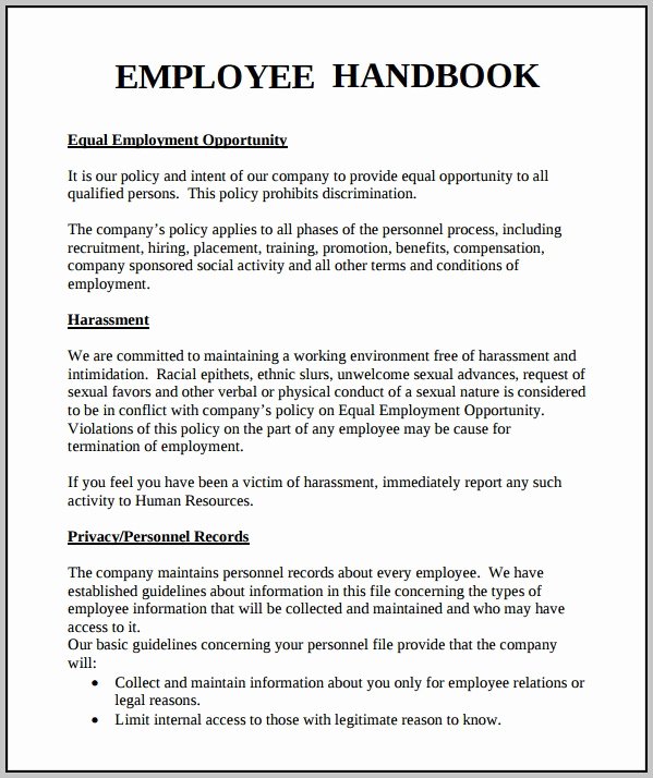 Employee Handbook Design Template Lovely Employee Handbook Template Word Free Template Resume