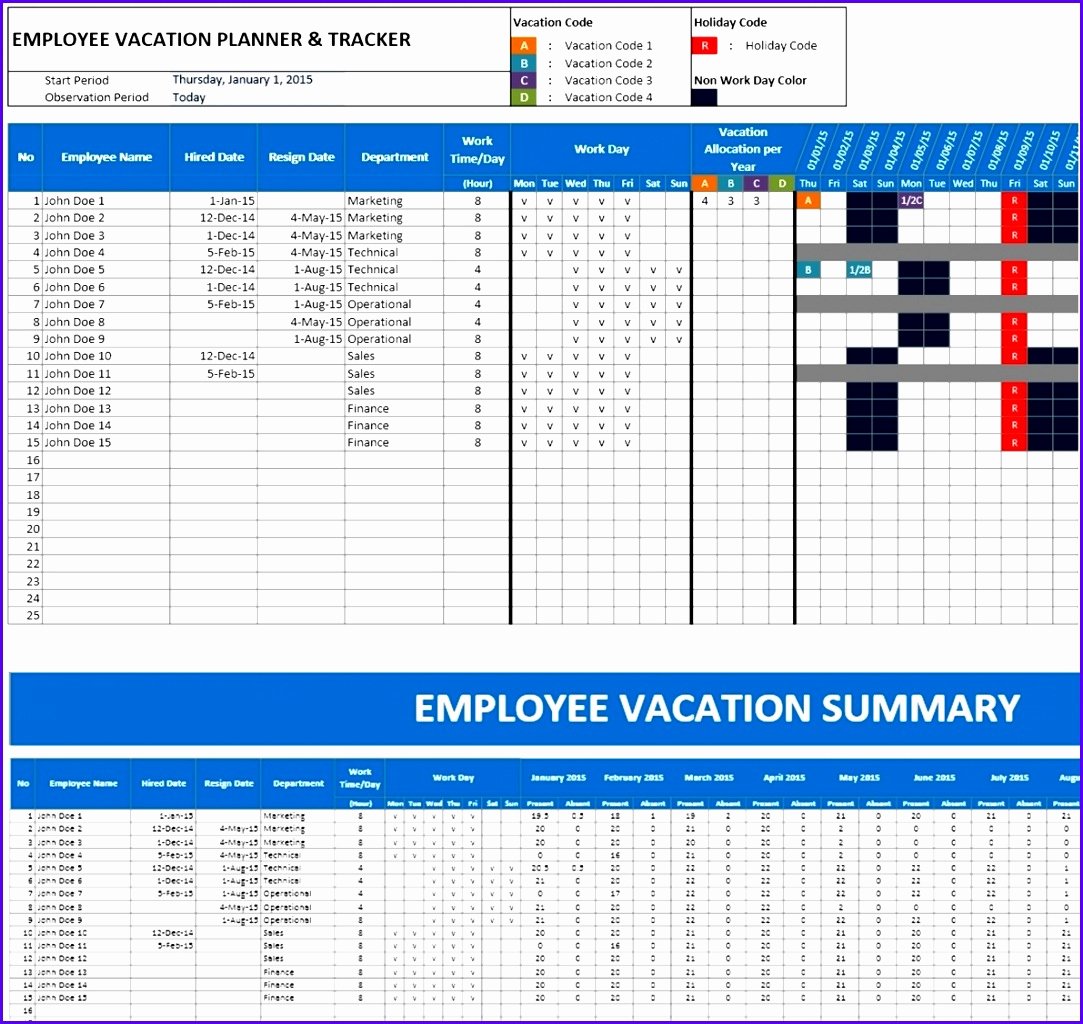 Employee Holiday Schedule Template Awesome 6 Excel Holiday Planner Template Exceltemplates