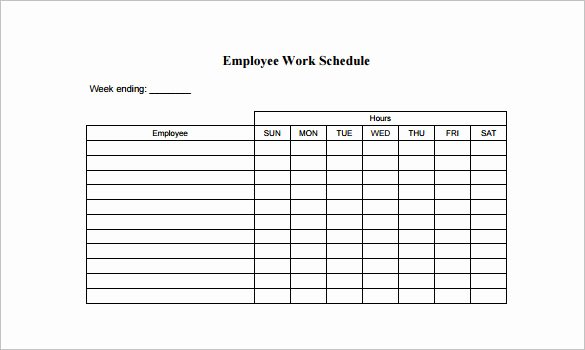 Employee Hourly Schedule Template Awesome Employee Schedule Template 5 Free Word Excel Pdf