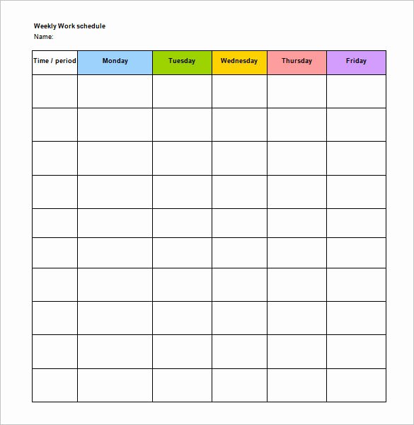 Employee Hourly Schedule Template Awesome Employee Work Schedule Template 16 Free Word Excel