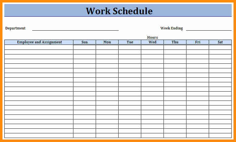 Employee Monthly Schedule Template Beautiful Monthly Schedule Template