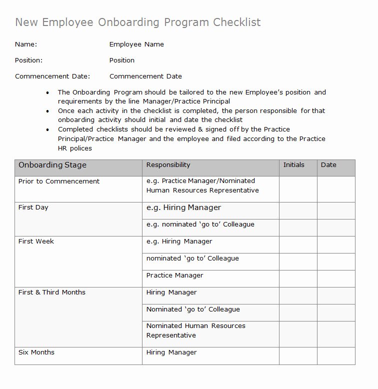 Employee Onboarding Checklist Template Beautiful Hr Advance