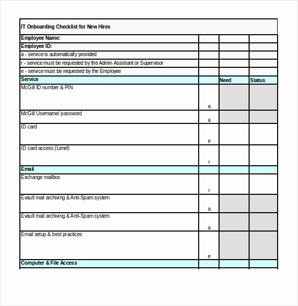 Employee Onboarding Checklist Template Best Of Boarding Checklist Template – 15 Free Word Excel Pdf