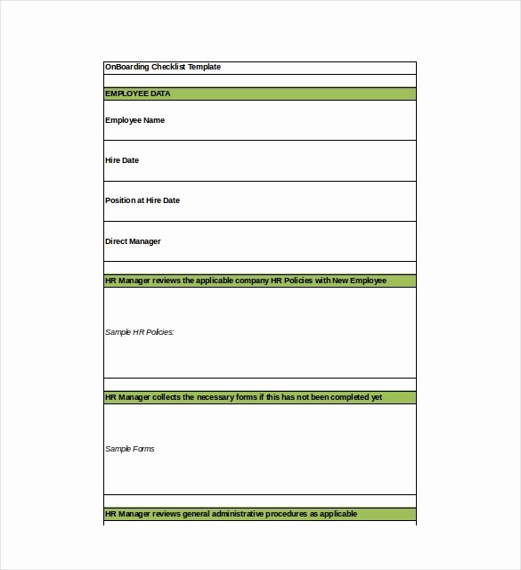Employee Onboarding Checklist Template Lovely Boarding Checklist Template – 15 Free Word Excel Pdf
