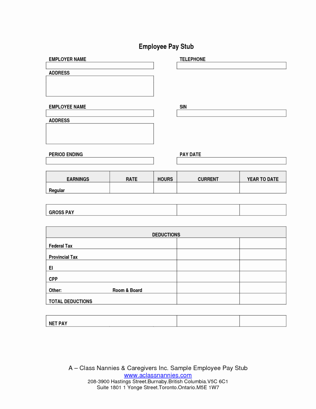 Employee Pay Stub Template Free New Excel Payroll Template Editable Payroll Worksheet