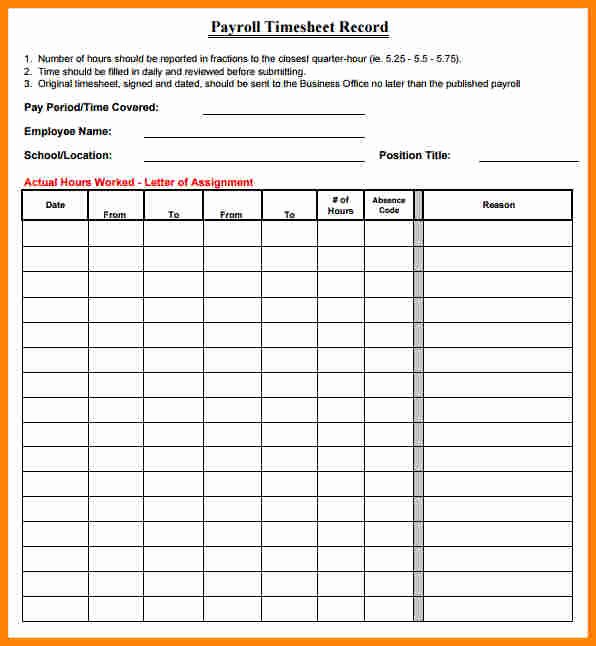 Employee Payroll Ledger Template Best Of 10 Employee Payroll Record form