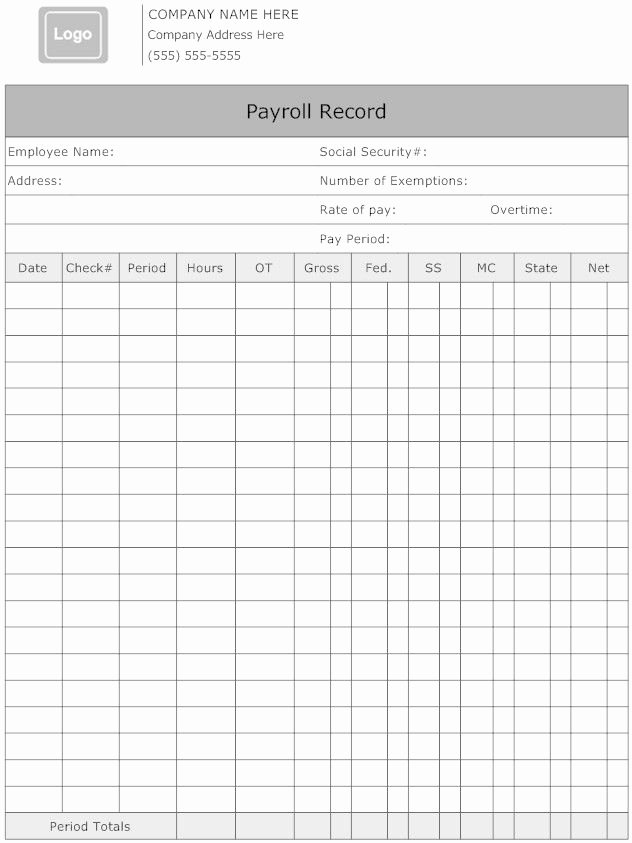 Employee Payroll Ledger Template Best Of Payroll form Templates Google Search