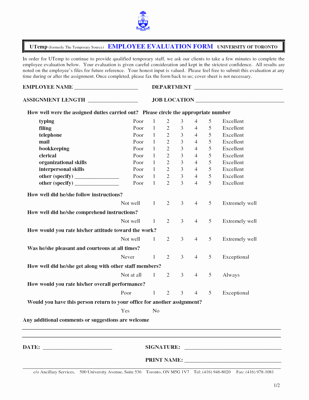 Employee Performance Appraisal form Template Elegant Simple Performance Appraisal Template Waiver for Liability