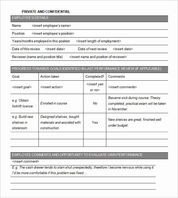Employee Performance Evaluation Template Beautiful 9 Sample Performance Review Templates Pdf Doc