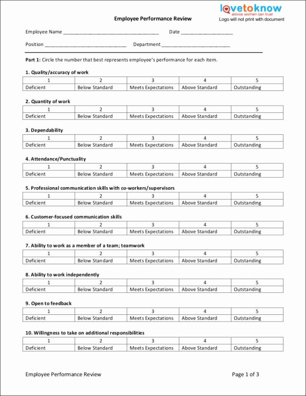 Employee Performance Evaluation Template Elegant 10 Steps to Effective Employee Evaluations