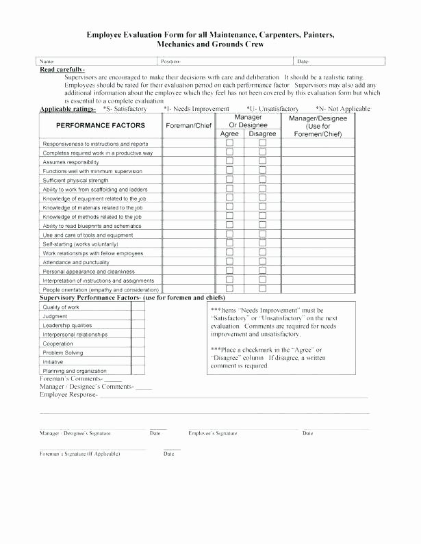 Employee Performance Review Template Pdf Fresh Employee Evaluation Sheet Template – Vitaminacfo