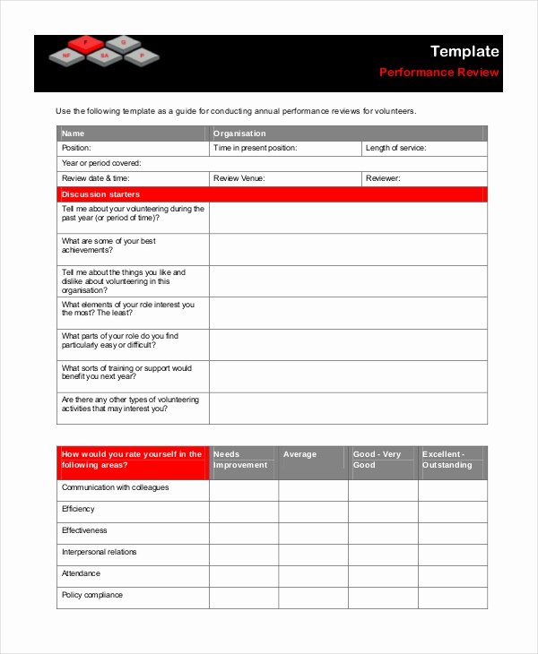 Employee Performance Review Template Word Best Of Performance Review Template 11 Free Word Pdf Documents