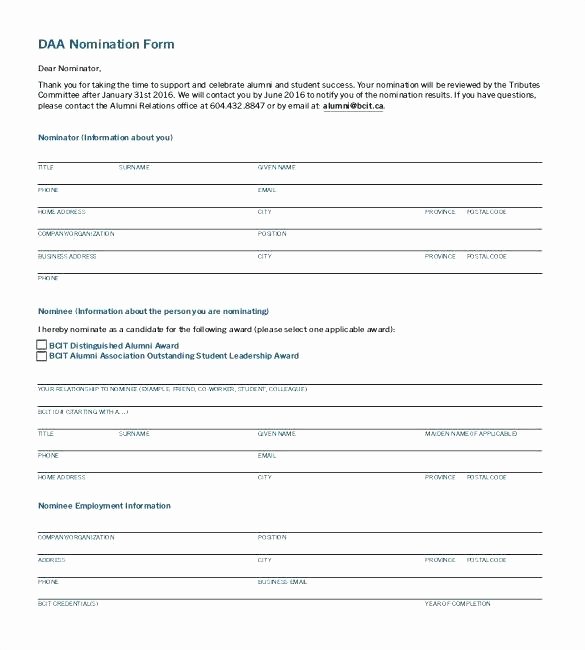 Employee Recognition Nomination form Template Beautiful Employee Recognition form Template – Arabnormafo