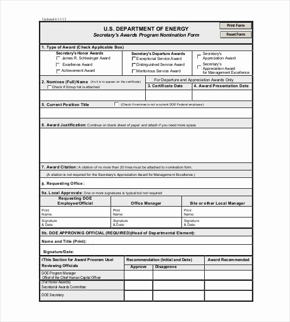 Employee Recognition Nomination form Template Fresh Employee Of the Month Example Nomination
