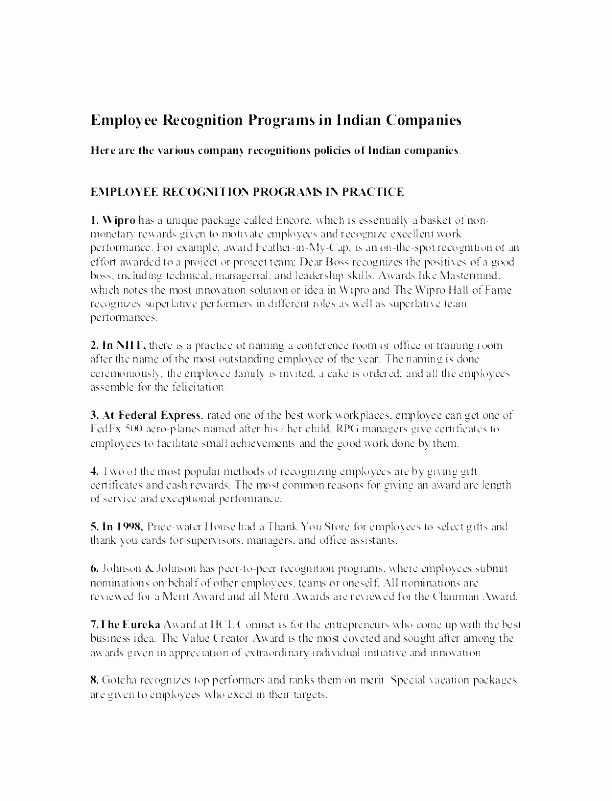 Employee Recognition Program Template Best Of Employee Recognition Plan Template Employee Recognition