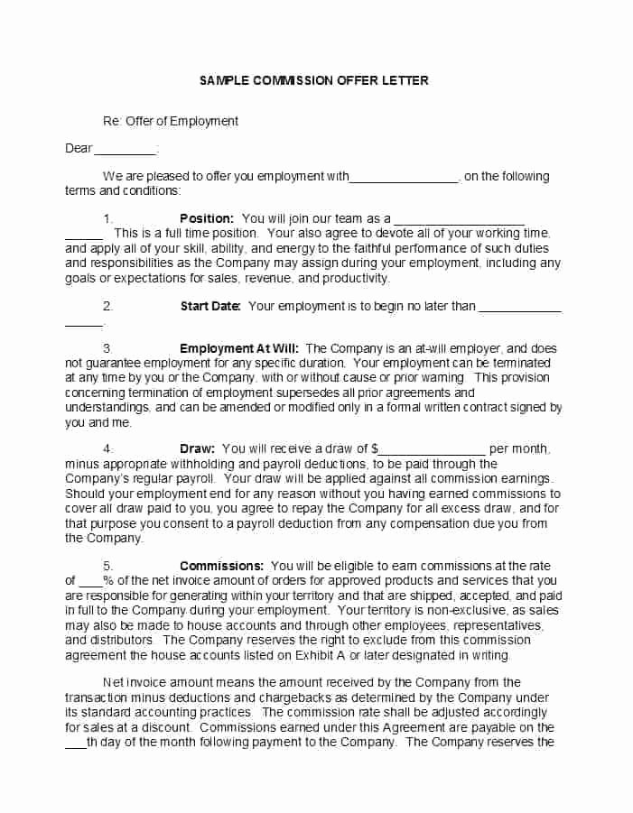 Employee Sales Commission Agreement Template Awesome Artist Contract Template Free Sale Mission Agreement A