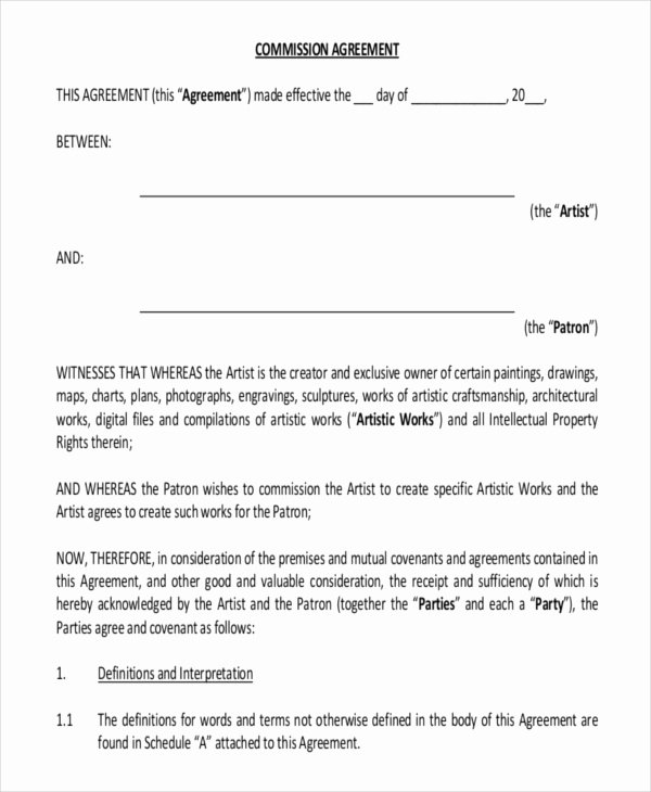 Employee Sales Commission Agreement Template Best Of 22 Agreement Templates Free Sample Example format
