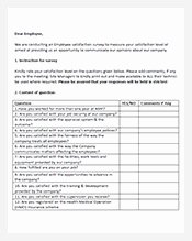 Employee Satisfaction Survey Template Awesome 6 Hr Survey forms Hr Templates