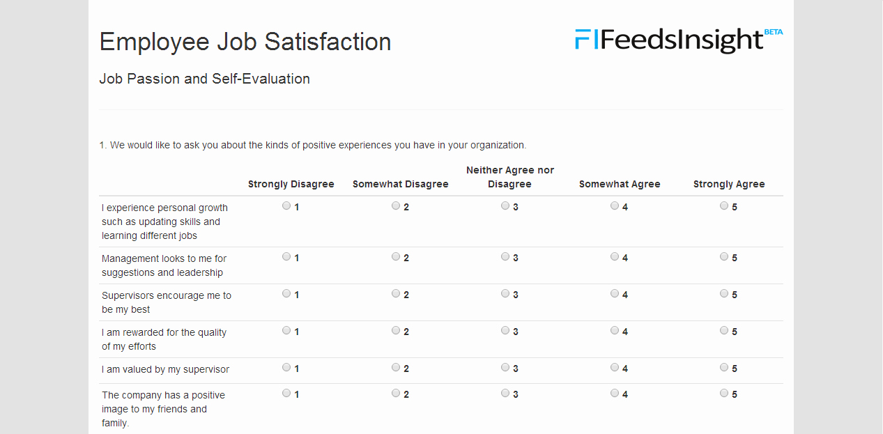 Employee Satisfaction Survey Template Lovely Template Employee Satisfaction Survey