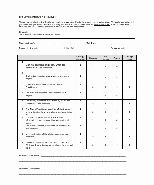 Employee Satisfaction Survey Template New 7 Employee Survey Templates Download for Free