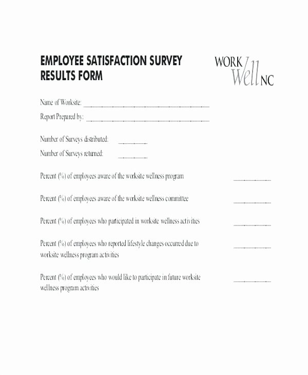 Employee Satisfaction Survey Template Word New Sample Questionnaire Templates In Word Free Employee
