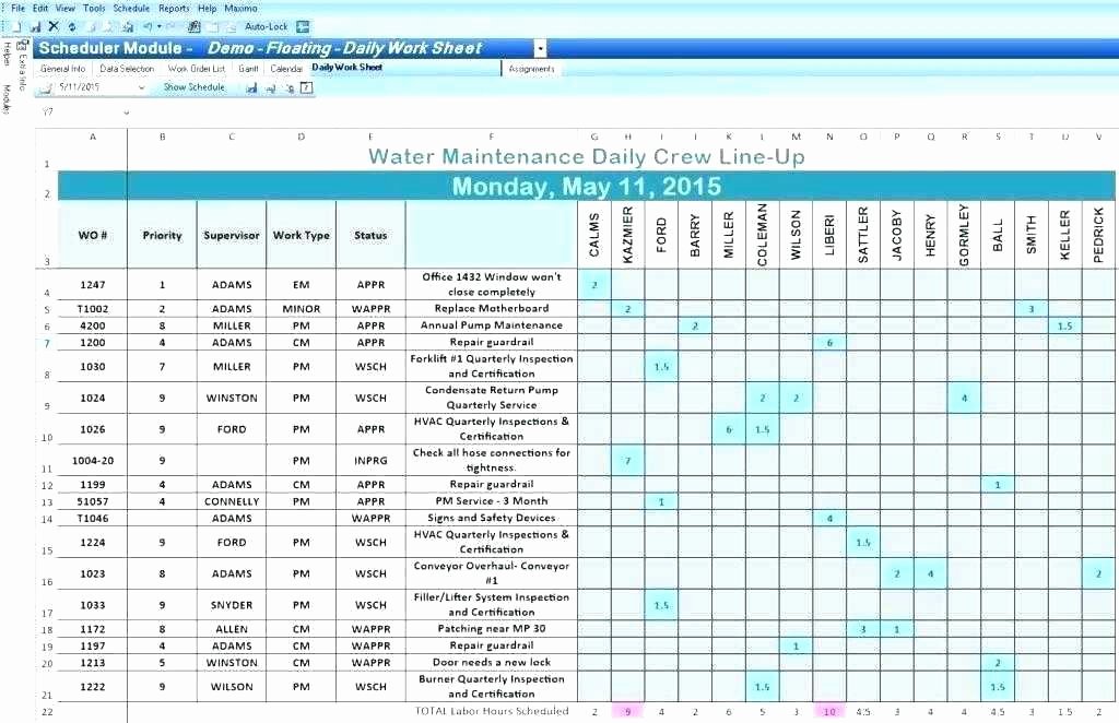 Employee Schedule Calendar Template Best Of Work Spreadsheet Annual Work Plan Template Excel Free