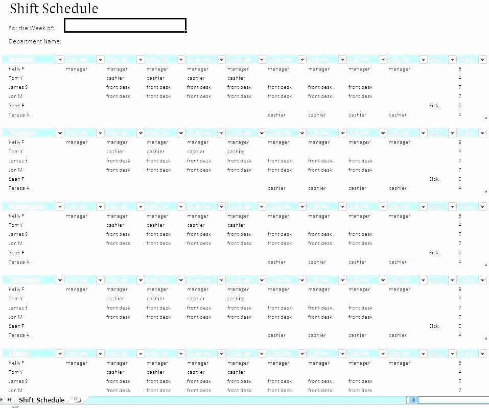 Employee Schedule Calendar Template Unique Employee Schedule Excel Template Free Employee Scheduling