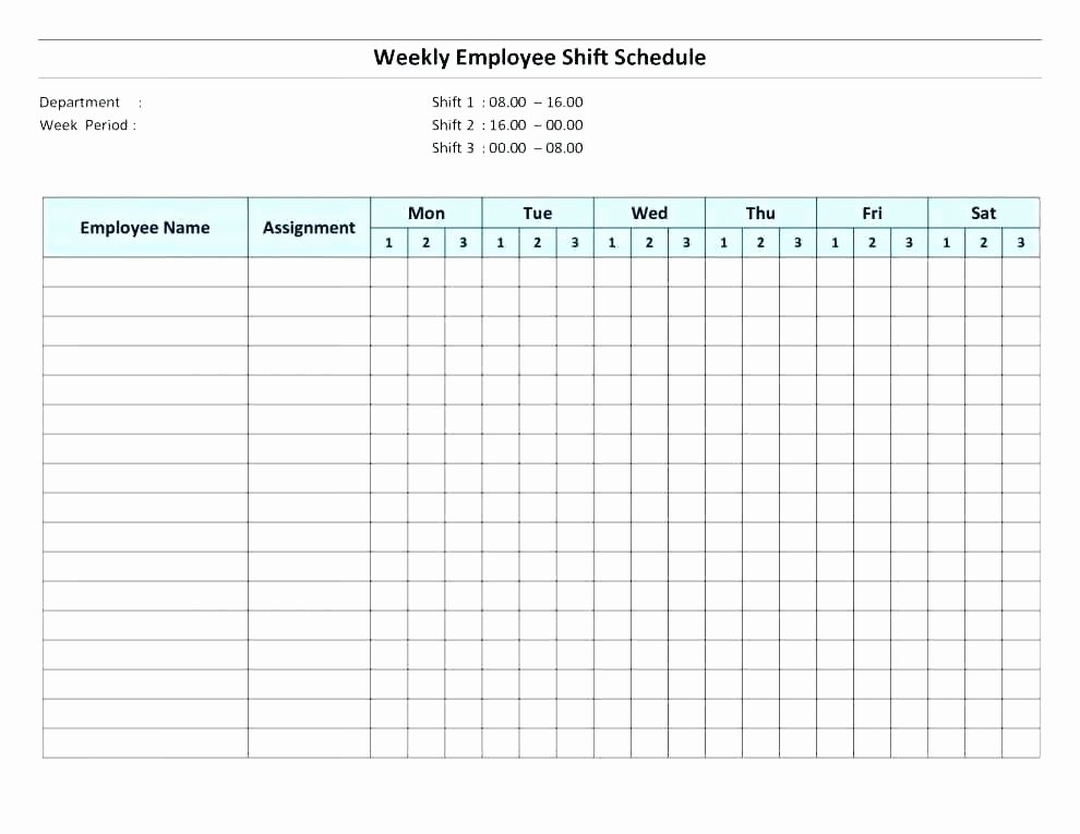 Employee Schedule Template Free Fresh Free Printable Employee Work Schedule Template Excel Sc