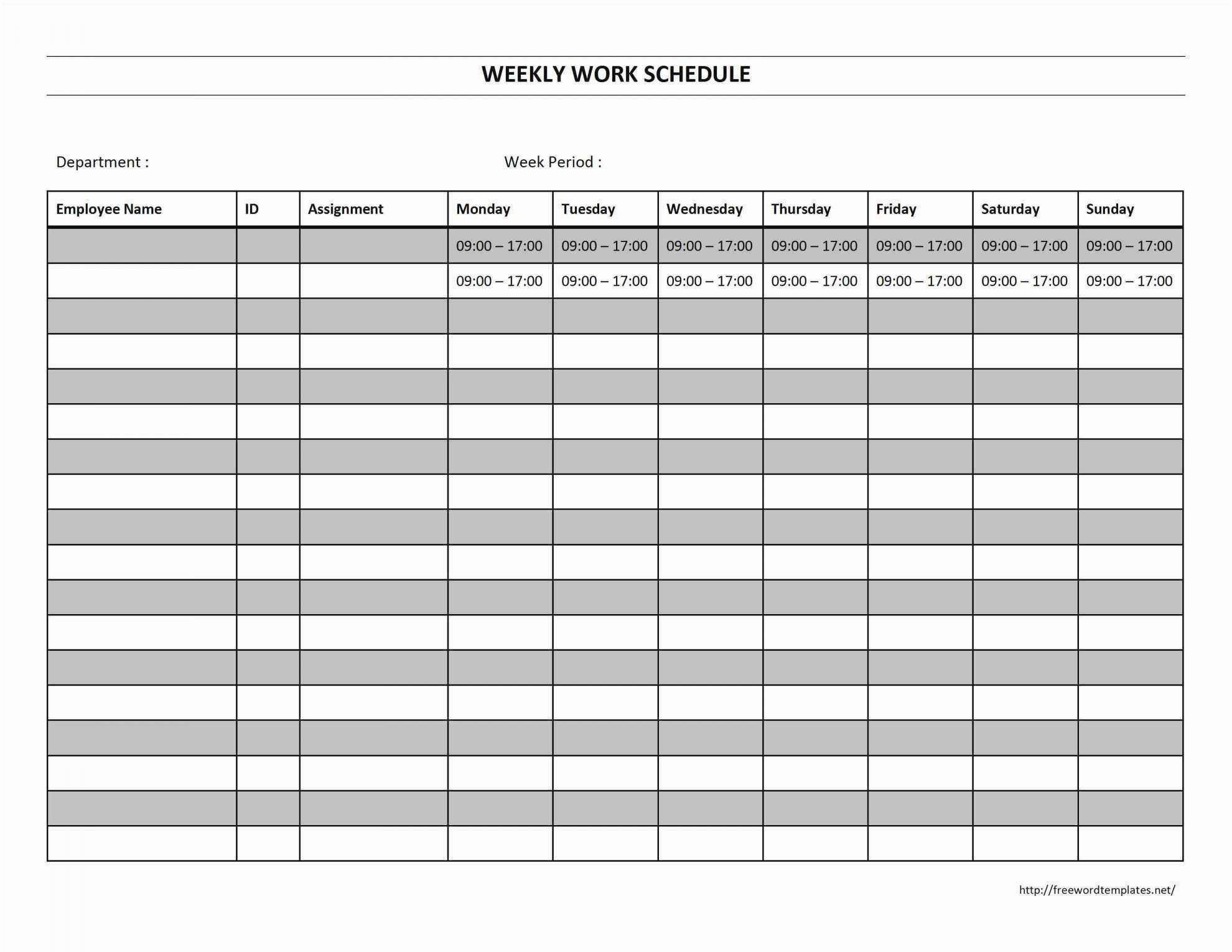 Employee Schedule Template Free Luxury New Employee Work Schedule Template Excel Free