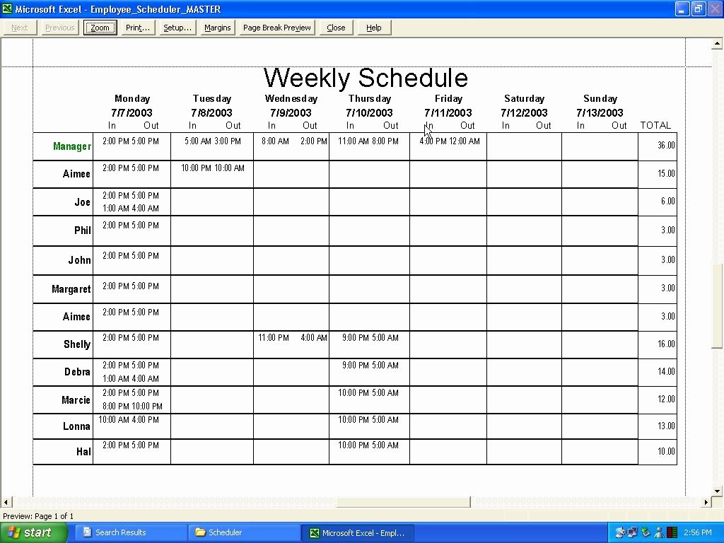 Employee Shift Schedule Template Excel Fresh Employee Shift Schedule Template Excel