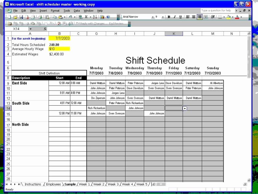 Employee Shift Schedule Template Excel Unique Make Schedules How to Make Employee Work Schedules In