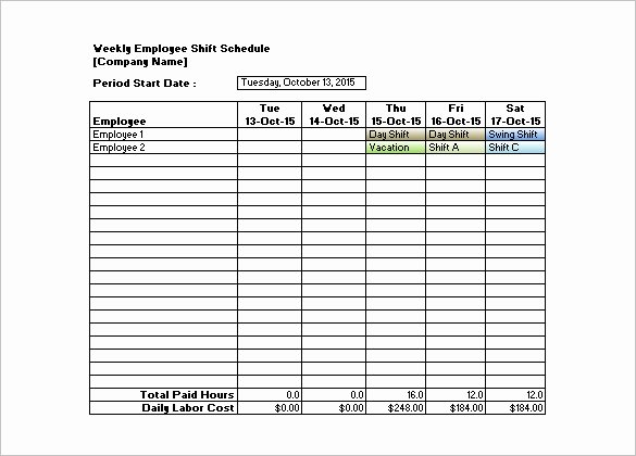 Employee Shift Scheduling Template Lovely Shift Schedule Templates – 12 Free Word Excel Pdf