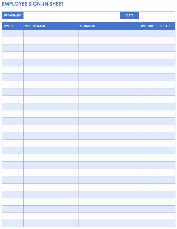 Employee Sign In Sheet Template Lovely 16 Free Sign In &amp; Sign Up Sheet Templates for Excel &amp; Word