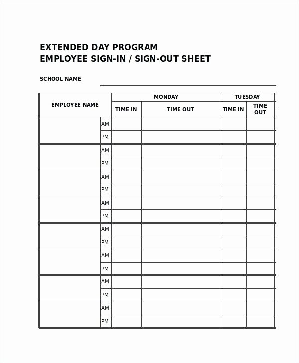 Employee Sign In Sheet Template Luxury Printable Training Sign In Sheet – Royaleducationfo