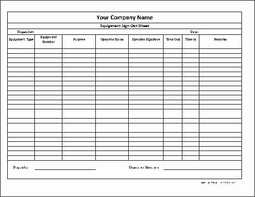 Employee Sign In Sheet Template New tool Sign Out Sheet Excel Here is A Preview the
