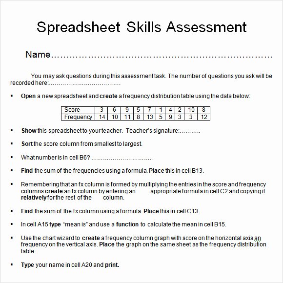 Employee Skills assessment Template Best Of 8 Sample Skills assessment Templates to Download for Free