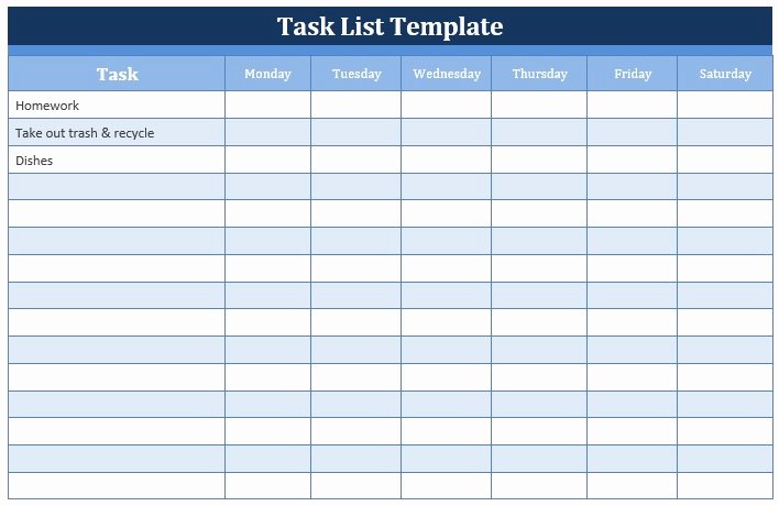 Employee Task List Template Fresh Task List Templates – Microsoft Word Templates