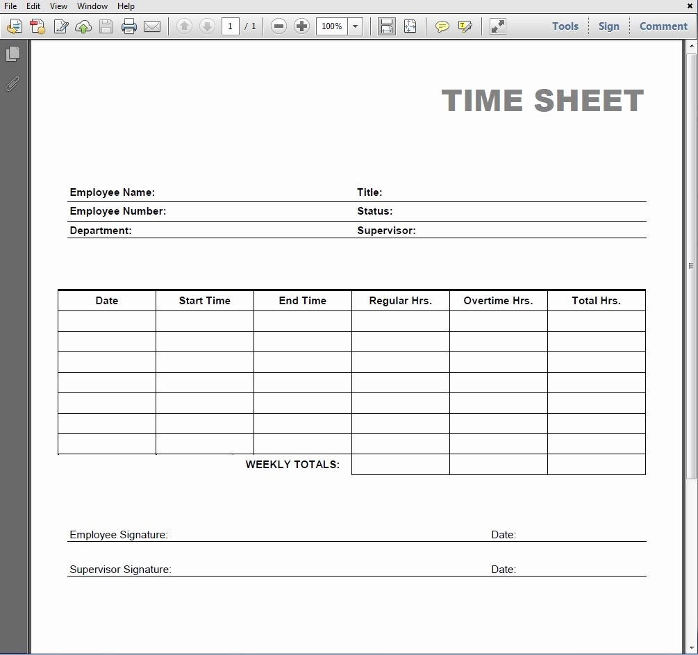 Employee Time Card Template Luxury 8 Best Of Blank Printable Timesheets Free