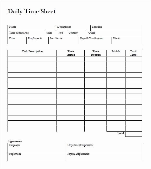 Employee Time Card Template New 9 Free Printable Time Cards Templates Excel Templates